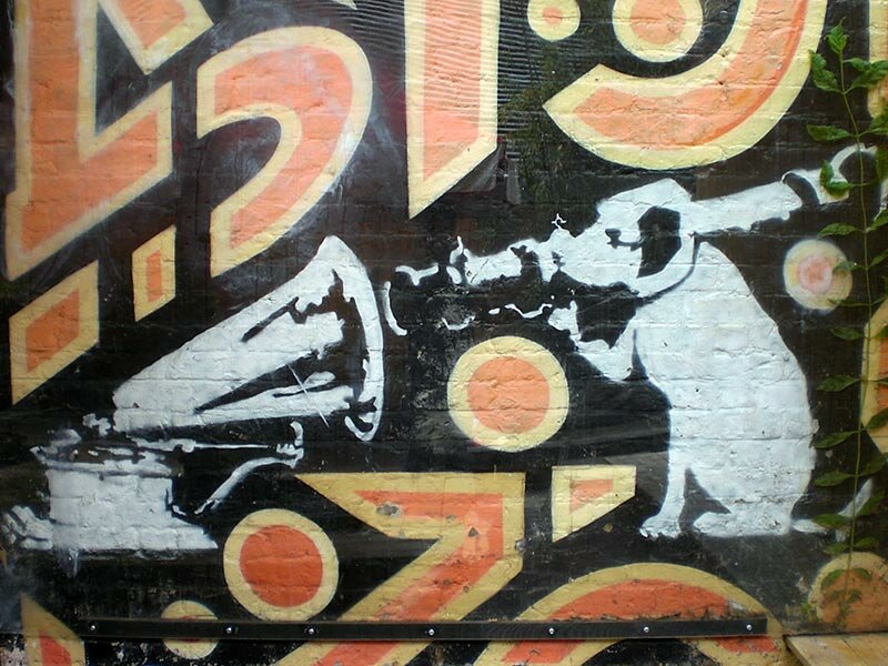 HMV Dog banksy wallpaper