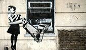 cash machine girl banksy desktop wallpaper