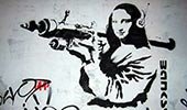 mona lisa bazooka banksy wallpaper